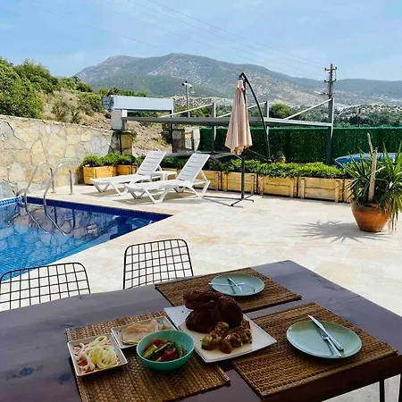 Bitez Located Duplex House With Private Pool, Cinema, Office With Pc, Gym, Private Garage * Bodrum
